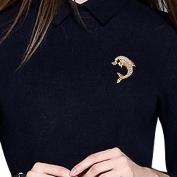 Dolphin Brooch Dolphin Pin - Picture 3 of 4